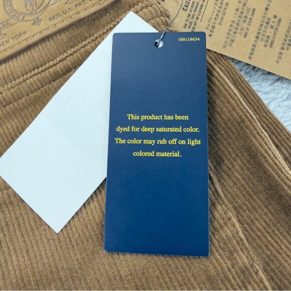 Polo Ralph Lauren Varick Slim Straight Brown Corduroy 40x32 - Picture 8 of 16